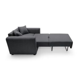 Abakus Direct Olly Linen Single Sofa Bed in Black - thumbnail 5