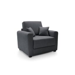 Abakus Direct Olly Linen Single Sofa Bed in Black - thumbnail 4