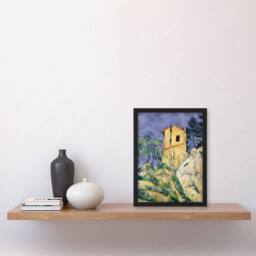 Artery8 Paul Cezanne Framed Wall Art Print The House with the Cracked Walls - Size: A4 - thumbnail 2
