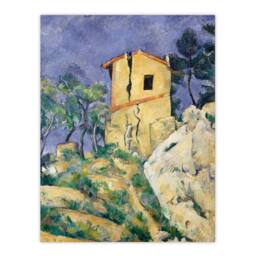 Artery8 Paul Cezanne Framed Wall Art Print The House with the Cracked Walls - Size: A4 - thumbnail 3