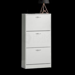 FURNOS 3 Tier Wooden Shoe Storage Cabinet White - thumbnail 5