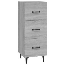 Berkfield Home Sideboard Grey Sonoma 34.5x34x90 cm Engineered Wood - thumbnail 1