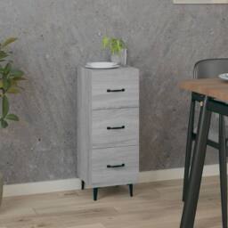 Berkfield Home Sideboard Grey Sonoma 34.5x34x90 cm Engineered Wood - thumbnail 2