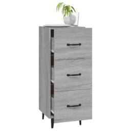 Berkfield Home Sideboard Grey Sonoma 34.5x34x90 cm Engineered Wood - thumbnail 4