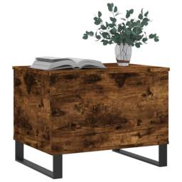Berkfield Home Modern Coffee Table Smoked Oak 60x44.5x45 cm Engineered Wood in Brown - thumbnail 4