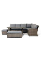 Mint Outdoor Palma Corner Outdoor Rattan Garden Lounge Set - 9 Seater - Grey - thumbnail 3