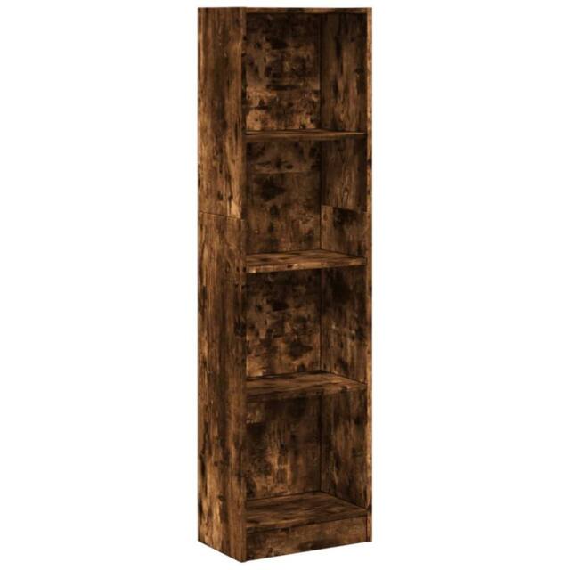 Berkfield Home Bookcase Smoked Oak 40x24x176 cm Engineered Wood in Brown - Size: 40 x 24 x 176 cm - image 1