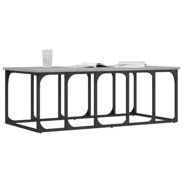 Berkfield Home Modern Coffee Table Grey Sonoma 100x50x35.5 cm Engineered Wood - image 1