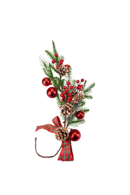 VFM e-Store Christmas Berry Pine Drop Christmas Decoration X 1 50cm Red - image 1