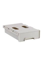 Living and Home Under Desk Hidden Drawer Storage Organiser Pull-out Storage Box in Off-White - thumbnail 1