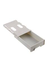 Living and Home Under Desk Hidden Drawer Storage Organiser Pull-out Storage Box in Off-White - thumbnail 4