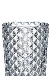 Orsina Luxe Diamond Bathroom Tumbler, Clear Glass Decor Tumbler, Crystal-Effect Water Tumbler, Ideal For Sink Use - thumbnail 3
