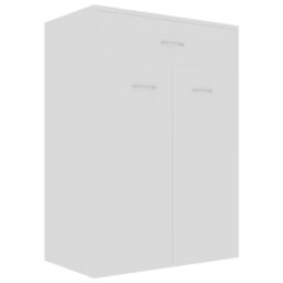 Berkfield Home Shoe Cabinet White 60x35x84 cm Engineered Wood - Size: 60 x 35 x 84 cm - thumbnail 2