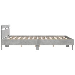 Berkfield Home Bed Frame without Mattress Concrete Grey 160x200 cm - thumbnail 6
