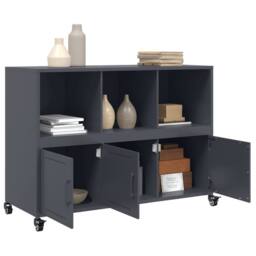 Berkfield Home Sideboard Anthracite 100.5x39x72 cm Steel in Dark Grey - thumbnail 5