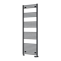 Bathroom Kingdom Capo Anthracite Straight Heated Towel Rail 1800x600 in Grey