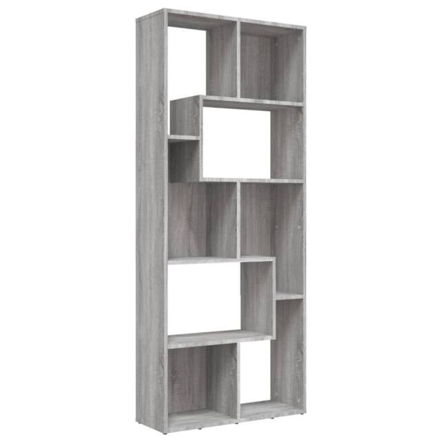Berkfield Home Book Cabinet Grey Sonoma 67x24x161 cm Engineered Wood - Size: 67 x 24 x 161 cm - image 1