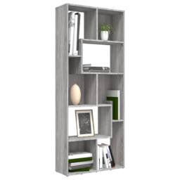 Berkfield Home Book Cabinet Grey Sonoma 67x24x161 cm Engineered Wood - Size: 67 x 24 x 161 cm - thumbnail 8