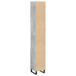 Berkfield Home Classic Bathroom Cabinet Concrete Grey 30x30x190 cm Engineered Wood - Size: 30 x 30 x 190 cm - thumbnail 6
