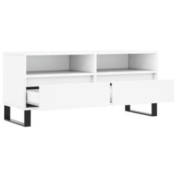 Berkfield Home TV Cabinet White 100x34.5x44.5 cm Engineered Wood - thumbnail 6