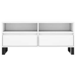 Berkfield Home TV Cabinet White 100x34.5x44.5 cm Engineered Wood - thumbnail 5