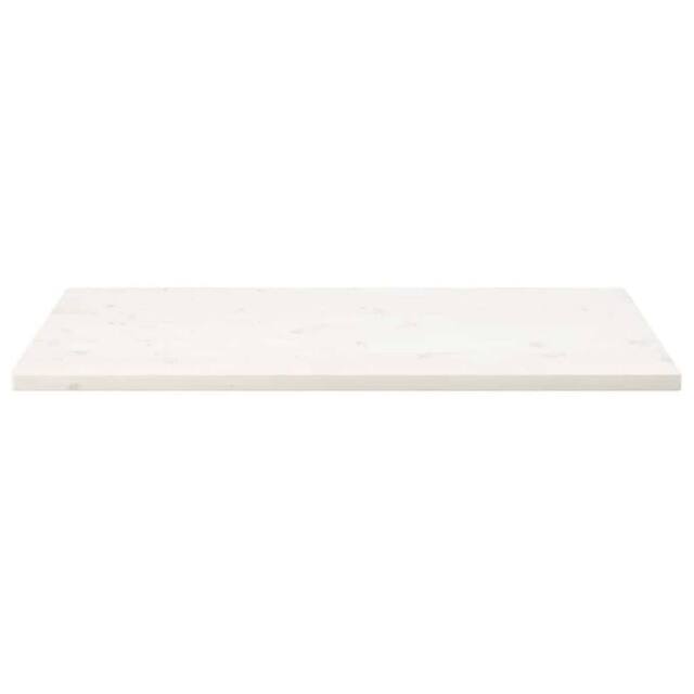 Berkfield Home Table Top White 110x60x2.5 cm Solid Wood Pine Rectangular - image 1