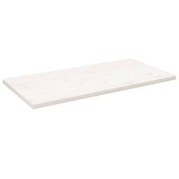 Berkfield Home Table Top White 110x60x2.5 cm Solid Wood Pine Rectangular - thumbnail 2