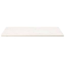 Berkfield Home Table Top White 110x60x2.5 cm Solid Wood Pine Rectangular - thumbnail 1