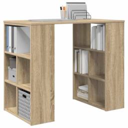 Berkfield Home Modern Corner Desk Sonoma oak MDF Medium Sonoma Oak Corner Desk in Tan