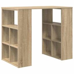 Berkfield Home Modern Corner Desk Sonoma oak MDF Medium Sonoma Oak Corner Desk in Tan - thumbnail 7