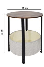 FWStyle Walnut Effect Coffee/Side Table With Basket in Brown - thumbnail 5