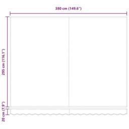 Berkfield Home Awning Replacement Fabric for 4x3 m Frame White - thumbnail 9