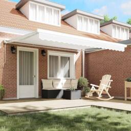 Berkfield Home Awning Replacement Fabric for 4x3 m Frame White - thumbnail 3