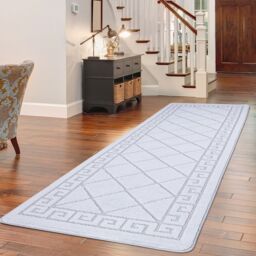 Smart Living Tribela Heavy Duty Machine Washable Hallway Kitchen Non Slip Door Mat in Silver - Size: 60 cm x 110 cm - thumbnail 2