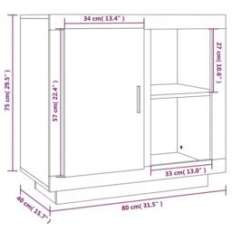 Berkfield Home Sideboard Grey Sonoma - thumbnail 9