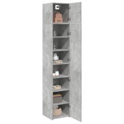 Berkfield Home Slim Storage Cabinet Concrete Grey 40x42.5x225 cm Engineered Wood - thumbnail 3
