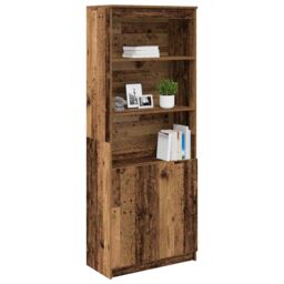 Berkfield Home Highboard Old Wood 70x35x180 cm Engineered Wood in Brown - Size: 70 x 35 x 180 cm - thumbnail 4