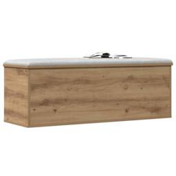 Berkfield Home Modern Artisan Oak Storage Box 102x35x35 cm Made of Engineered Wood in Brown - Size: 102 x 35 x 35 cm