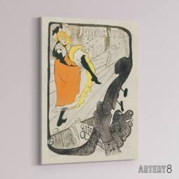 "Artery8 Jane Avril Can Can Dancer Canvas Wall Art Print Toulouse Lautrec - Size: W18"" x H24""" - thumbnail 2