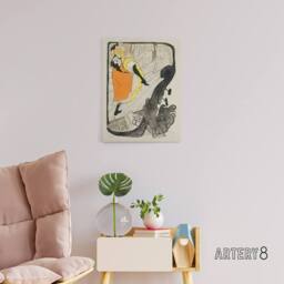 "Artery8 Jane Avril Can Can Dancer Canvas Wall Art Print Toulouse Lautrec - Size: W18"" x H24""" - thumbnail 3