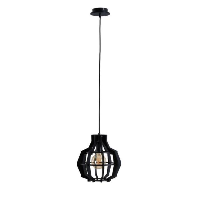 Netlighting Bento Wire Frame Pendant Ceiling Light Black 28cm 1x E27