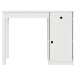 Berkfield Home Beautiful Desk White 100x50x75 cm Solid Wood Pine - Size: 100 x 50 x 75 cm - thumbnail 6