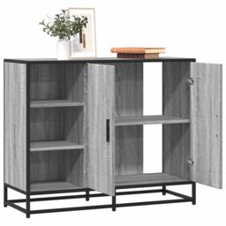 Berkfield Home Sideboard Grey Sonoma 92x35x76 cm Engineered Wood - Size: 92 x 35 x 76 cm - thumbnail 1