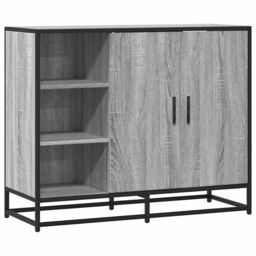 Berkfield Home Sideboard Grey Sonoma 92x35x76 cm Engineered Wood - Size: 92 x 35 x 76 cm - thumbnail 2
