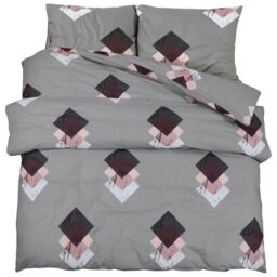 Berkfield Home Duvet Cover Set Grey 200x220 cm Cotton - thumbnail 2