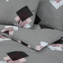 Berkfield Home Duvet Cover Set Grey 200x220 cm Cotton - thumbnail 5