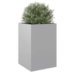 Berkfield Home Planter Silver 52x48x75 cm Galvanised Steel - Size: 52 x 48 x 75 cm - thumbnail 4