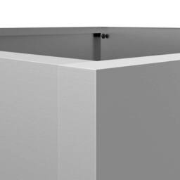Berkfield Home Planter Silver 52x48x75 cm Galvanised Steel - Size: 52 x 48 x 75 cm - thumbnail 9