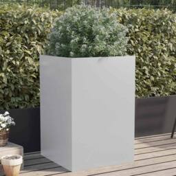 Berkfield Home Planter Silver 52x48x75 cm Galvanised Steel - Size: 52 x 48 x 75 cm - thumbnail 2