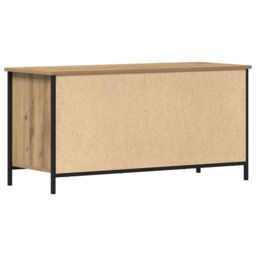 Berkfield Home TV Cabinet Artisan Oak 100x40x50 cm Engineered Wood & Steel in Brown - Size: 100 x 40 x 50 cm - thumbnail 8